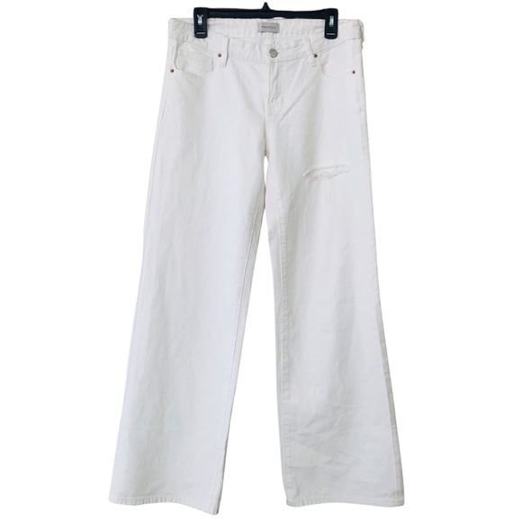 PacSun Distressed Pacific Sun Low Rise White Flare Wide Leg Jeans 27 - Picture 1 of 11